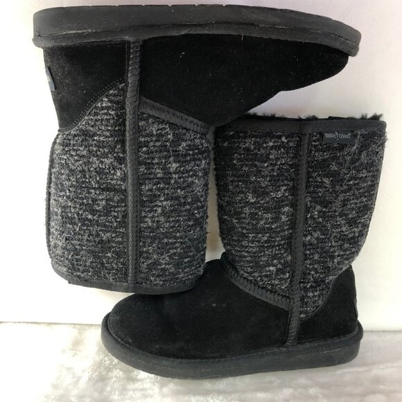 MINNETONKA Black & Grey Winter Boots Size 6 - Picture 5 of 10